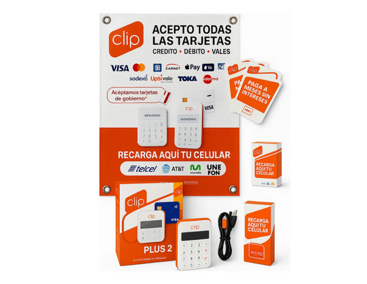 Kit Terminal Clip Plus 2 Con Lona Publicitaria Y Accesorios | Dualbalance