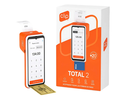 Terminal Clip TVP Total 2 con Impresora y Plan de Internet Ticket Dualbalance Garantizado