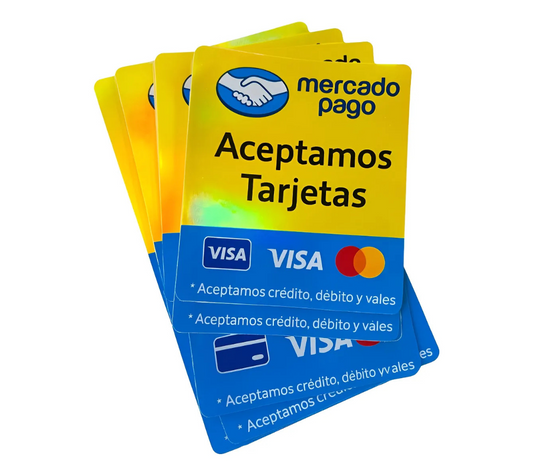 Pack 10 Stickers Mercado Pago Holográficos | Destaca Negocio